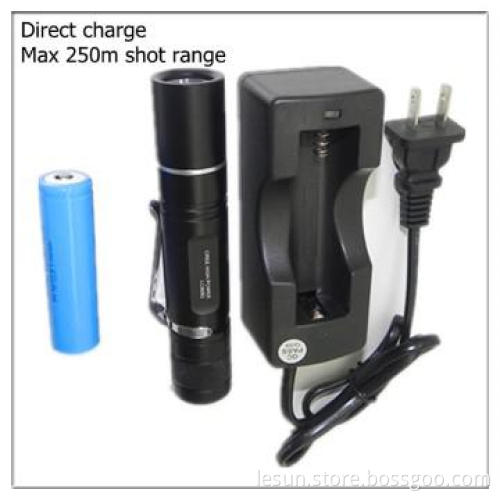 Black surface color aluminum led flashlight keychain LC9082